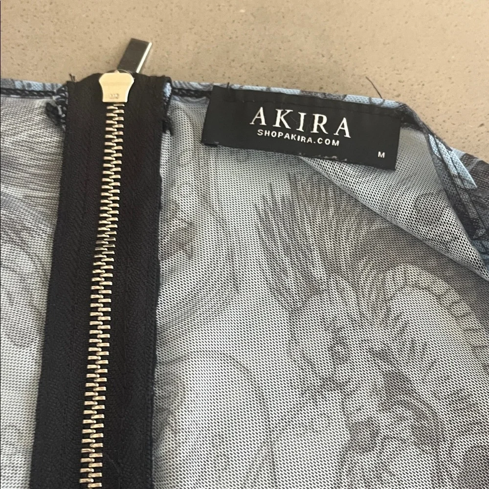 Akira Mystical Nights Dragon Print Power Mesh Corset Bustier Top Size Medium - Picture 7 of 8